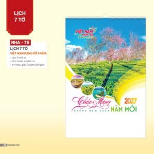 Lịch Treo Tường Lò Xo 2027 NHA Mẫu NHA75 - Việt Nam Rạng Rỡ 4 Mùa (40 x 60cm) Cung Cấp Lịch Tết Doanh Nghiệp Hà Nội in logo doanh nghiệp quà tặng Tết tại Quà Tặng Miền Bắc