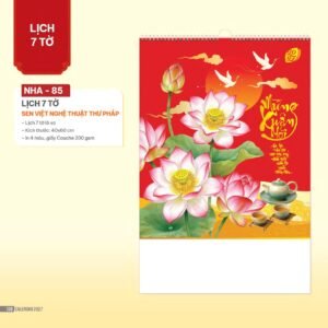 Lịch Treo Tường Lò Xo 2027 NHA Mẫu NHA85 (40 x 60cm) Cung Cấp Lịch Tết Doanh Nghiệp Hà Nội in logo doanh nghiệp quà tặng Tết tại Quà Tặng Miền Bắc