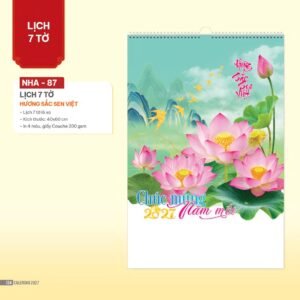 Lịch Treo Tường Lò Xo 2027 NHA Mẫu NHA87 (40 x 60cm) Cung Cấp Lịch Tết Doanh Nghiệp Hà Nội in logo doanh nghiệp quà tặng Tết tại Quà Tặng Miền Bắc