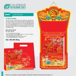 Lịch Bloc Siêu Đại 2027 NH Mẫu NH07 (20 x 30cm) Cung Cấp Lịch Tết Doanh Nghiệp Hà Nội in logo doanh nghiệp quà tặng Tết tại Quà Tặng Miền Bắc