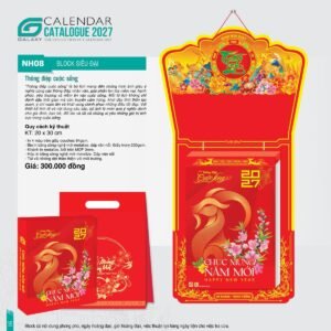 Lịch Bloc Siêu Đại 2027 NH Mẫu NH08 (20 x 30cm) Cung Cấp Lịch Tết Doanh Nghiệp Hà Nội in logo doanh nghiệp quà tặng Tết tại Quà Tặng Miền Bắc