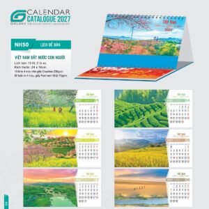 Lịch Để Bàn 2027 NH Mẫu NH5051 (24 x 16cm) Cung Cấp Lịch Tết Doanh Nghiệp Hà Nội in logo doanh nghiệp quà tặng Tết tại Quà Tặng Miền Bắc