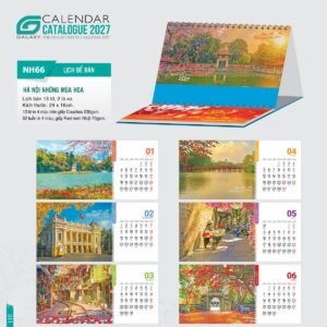 Lịch Để Bàn 2027 NH Mẫu NH66 (24 x 16cm) Cung Cấp Lịch Tết Doanh Nghiệp Hà Nội in logo doanh nghiệp quà tặng Tết tại Quà Tặng Miền Bắc