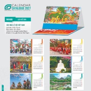 Lịch Để Bàn 2027 NH Mẫu NH6869 (24 x 16cm) Cung Cấp Lịch Tết Doanh Nghiệp Hà Nội in logo doanh nghiệp quà tặng Tết tại Quà Tặng Miền Bắc