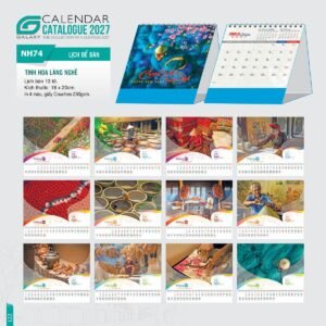 Lịch Để Bàn 2027 NH Mẫu NH74 (18 x 20cm) Cung Cấp Lịch Tết Doanh Nghiệp Hà Nội in logo doanh nghiệp quà tặng Tết tại Quà Tặng Miền Bắc