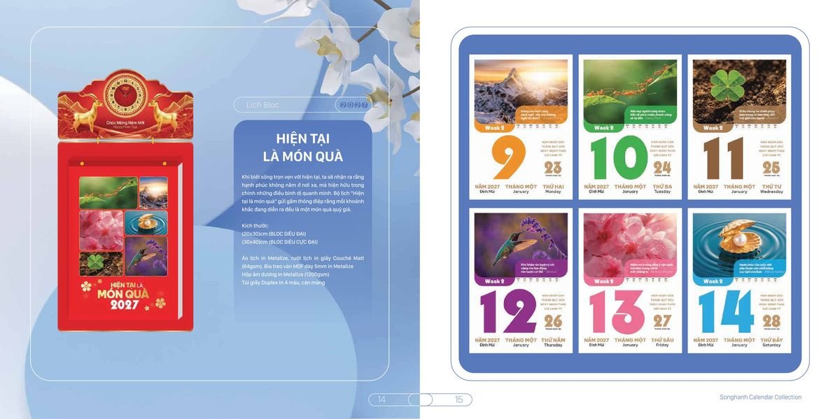 Lịch Bloc Cao Cấp SH 2027 SH02 Cung Cấp Lịch Tết Doanh Nghiệp Hà Nội