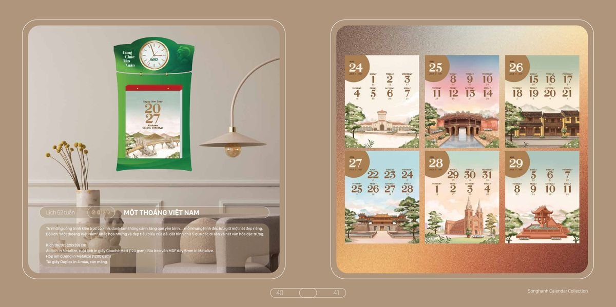 Lịch Bloc Cao Cấp SH 2027 SH15 Cung Cấp Lịch Tết Doanh Nghiệp Hà Nội