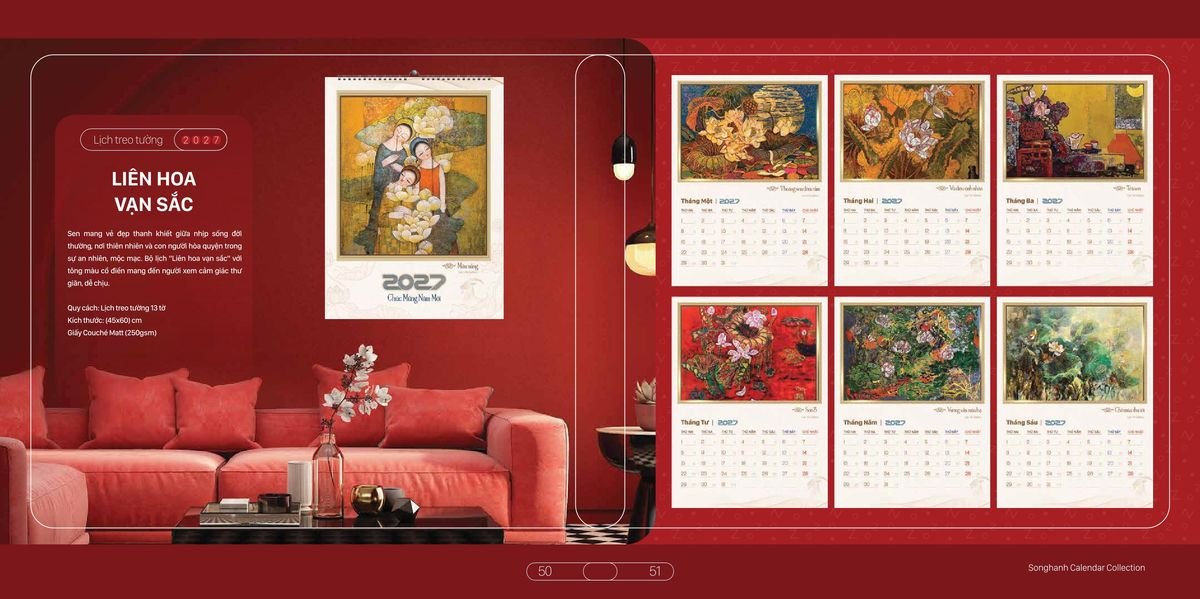 Lịch Bloc Cao Cấp SH 2027 SH20 Cung Cấp Lịch Tết Doanh Nghiệp Hà Nội