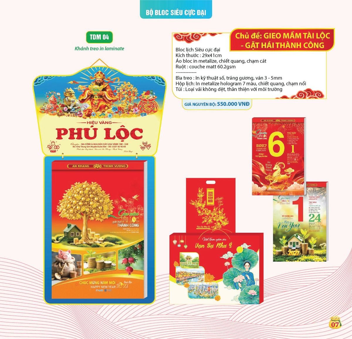 Lịch Bloc Siêu Cực Đại 2027 TDM04 Cung Cấp Lịch Tết Doanh Nghiệp Hà Nội