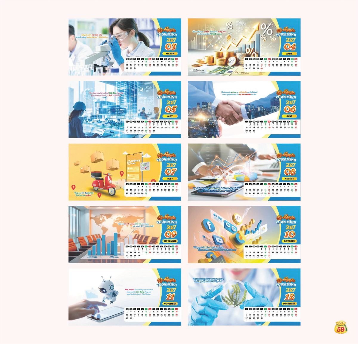 Lịch Bloc Siêu Cực Đại 2027 TDM57 Cung Cấp Lịch Tết Doanh Nghiệp Hà Nội