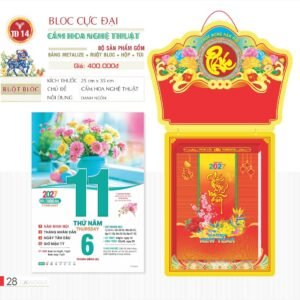 Lịch Bloc Cực Đại 2027 TD Mẫu TD14 (29 x 41 cm) Cung Cấp Lịch Tết Doanh Nghiệp Hà Nội in logo doanh nghiệp quà tặng Tết tại Quà Tặng Miền Bắc