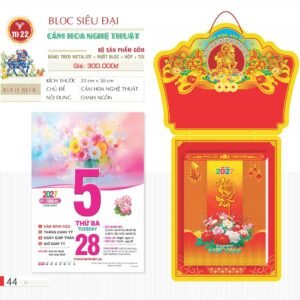 Lịch Bloc Siêu Đại 2027 TD Mẫu TD22 (20 x 30 cm) Cung Cấp Lịch Tết Doanh Nghiệp Hà Nội in logo doanh nghiệp quà tặng Tết tại Quà Tặng Miền Bắc