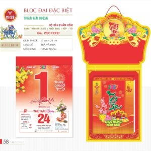 Lịch Bloc Đại Đặc Biệt 2027 TD Mẫu TD29 (29 x 41 cm) Cung Cấp Lịch Tết Doanh Nghiệp Hà Nội in logo doanh nghiệp quà tặng Tết tại Quà Tặng Miền Bắc