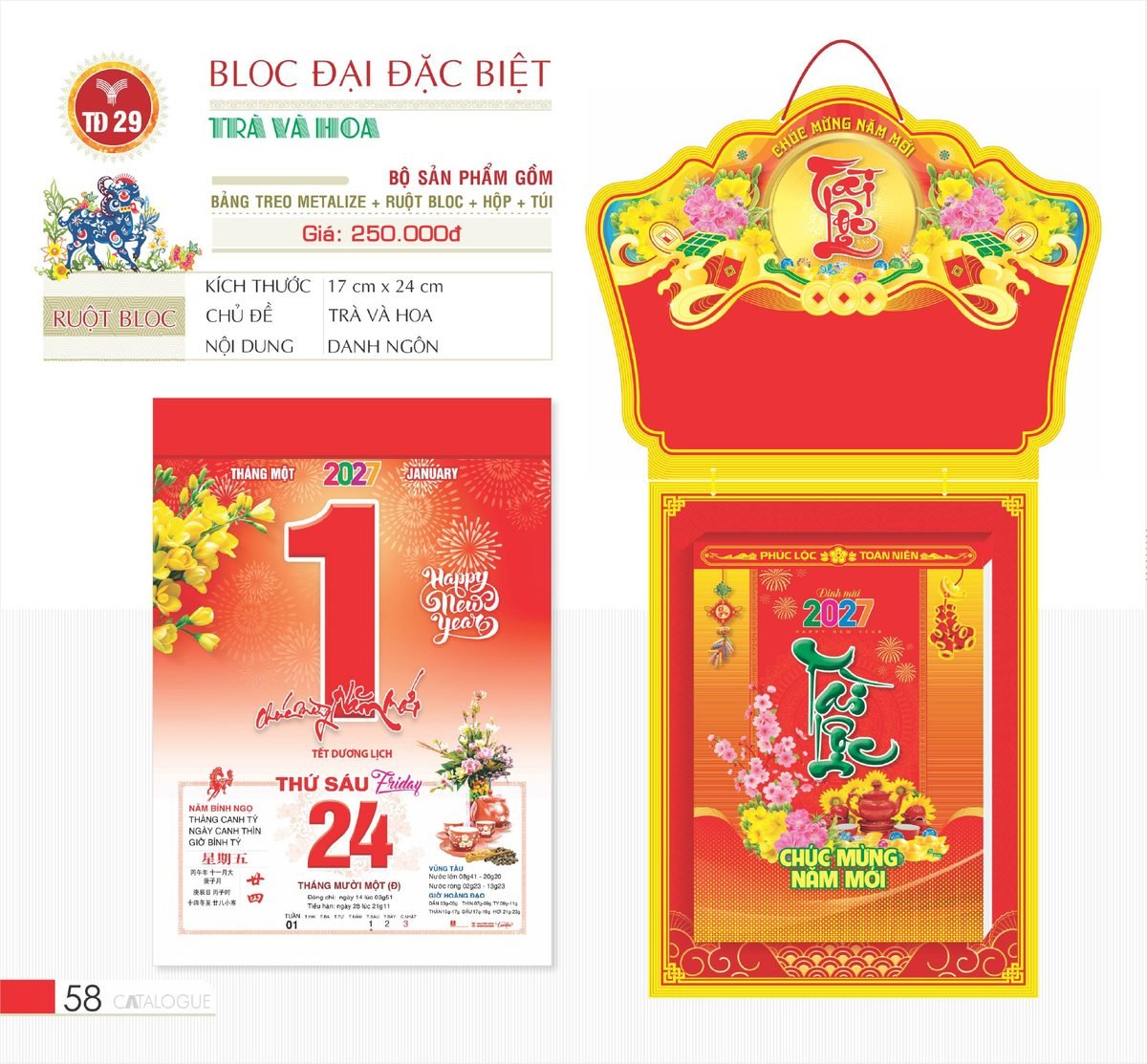 Lịch Bloc Đại Đặc Biệt 2027 TD Mẫu TD29 (29 x 41 cm) Cung Cấp Lịch Tết Doanh Nghiệp Hà Nội Lịch Bloc Đại Đặc Biệt 2027 TD Mẫu TD29 (29 x 41 cm) Cung Cấp Lịch Tết Doanh Nghiệp Hà Nội in logo doanh nghiệp quà tặng Tết tại Quà Tặng Miền Bắc