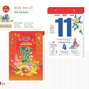 Lịch Bloc 2027 TD Mẫu TD33 (29 x 41 cm) Cung Cấp Lịch Tết Doanh Nghiệp Hà Nội in logo doanh nghiệp quà tặng Tết tại Quà Tặng Miền Bắc