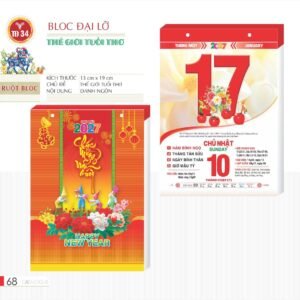 Lịch Bloc 2027 TD Mẫu TD34 (29 x 41 cm) Cung Cấp Lịch Tết Doanh Nghiệp Hà Nội in logo doanh nghiệp quà tặng Tết tại Quà Tặng Miền Bắc