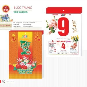Lịch Bloc 2027 TD Mẫu TD35 (29 x 41 cm) Cung Cấp Lịch Tết Doanh Nghiệp Hà Nội in logo doanh nghiệp quà tặng Tết tại Quà Tặng Miền Bắc