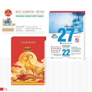 Lịch Bloc 2027 TD Mẫu TD38 (29 x 41 cm) Cung Cấp Lịch Tết Doanh Nghiệp Hà Nội in logo doanh nghiệp quà tặng Tết tại Quà Tặng Miền Bắc