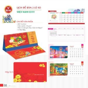 Lịch Để Bàn 2027 TD Mẫu TD44 (14 x 24cm) Cung Cấp Lịch Tết Doanh Nghiệp Hà Nội in logo doanh nghiệp quà tặng Tết tại Quà Tặng Miền Bắc