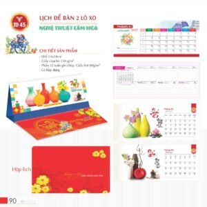Lịch Để Bàn 2027 TD Mẫu TD45 (14 x 24cm) Cung Cấp Lịch Tết Doanh Nghiệp Hà Nội in logo doanh nghiệp quà tặng Tết tại Quà Tặng Miền Bắc