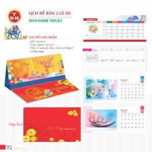 Lịch Để Bàn 2027 TD Mẫu TD46 (14 x 24cm) Cung Cấp Lịch Tết Doanh Nghiệp Hà Nội in logo doanh nghiệp quà tặng Tết tại Quà Tặng Miền Bắc
