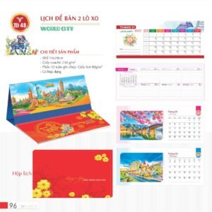 Lịch Để Bàn 2027 TD Mẫu TD48 (14 x 24cm) Cung Cấp Lịch Tết Doanh Nghiệp Hà Nội in logo doanh nghiệp quà tặng Tết tại Quà Tặng Miền Bắc