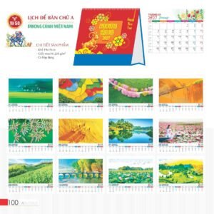 Lịch Bàn Chữ A 2027 TD Mẫu TD50 (19 x 19cm) Cung Cấp Lịch Tết Doanh Nghiệp Hà Nội in logo doanh nghiệp quà tặng Tết tại Quà Tặng Miền Bắc