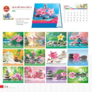 Lịch Bàn Chữ A 2027 TD Mẫu TD54 (19 x 19cm) Cung Cấp Lịch Tết Doanh Nghiệp Hà Nội in logo doanh nghiệp quà tặng Tết tại Quà Tặng Miền Bắc