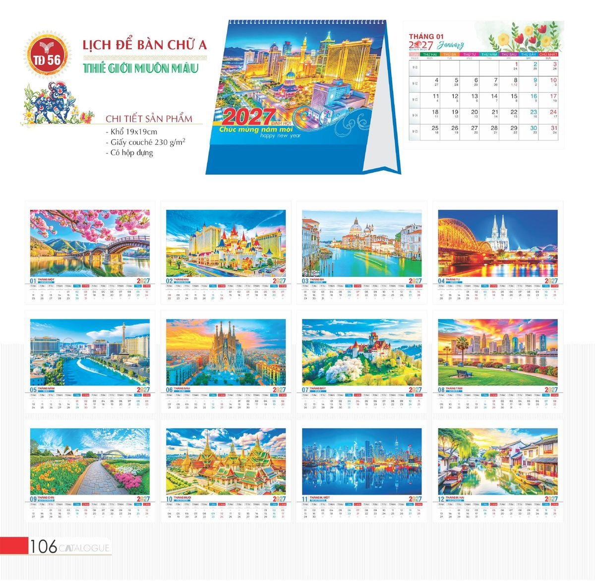 Lịch Bàn Chữ A 2027 TD Mẫu TD56 (19 x 19cm) Cung Cấp Lịch Tết Doanh Nghiệp Hà Nội Lịch Bàn Chữ A 2027 TD Mẫu TD56 (19 x 19cm) Cung Cấp Lịch Tết Doanh Nghiệp Hà Nội in logo doanh nghiệp quà tặng Tết tại Quà Tặng Miền Bắc