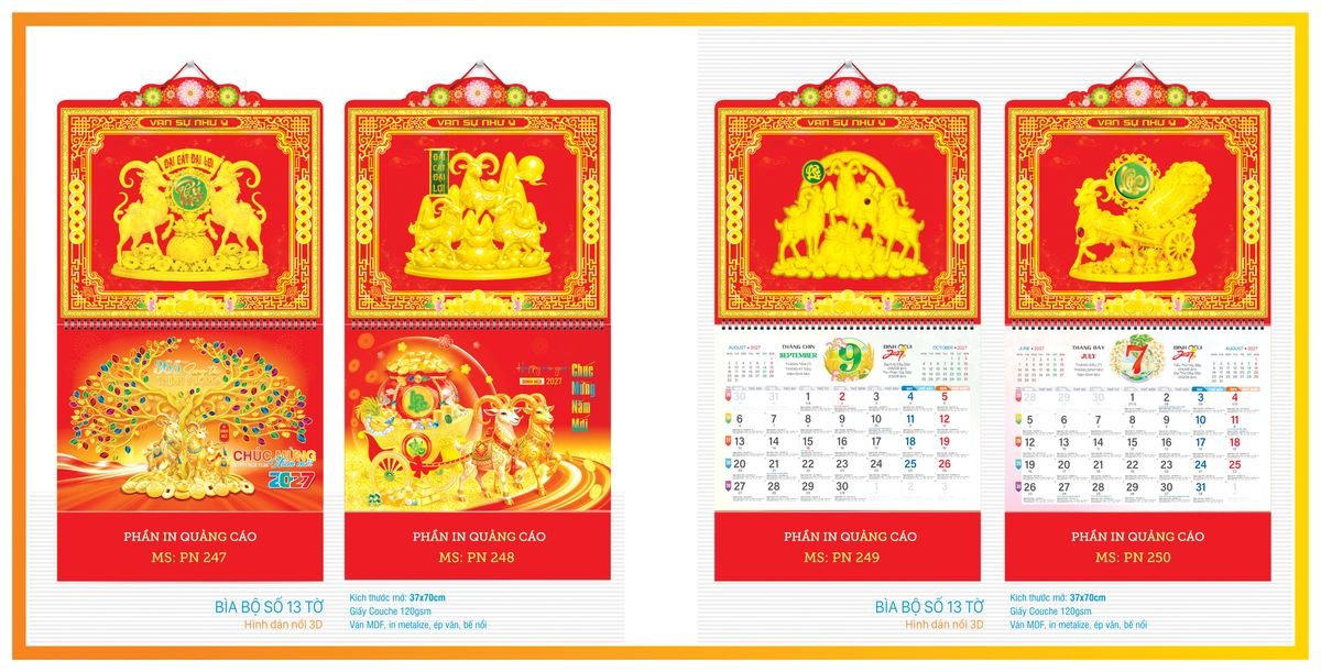 Lịch 13 Tờ TPN13T06 Cung Cấp Lịch Tết Doanh Nghiệp Hà Nội