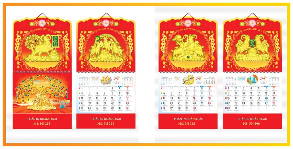 Lịch 13 Tờ TPN13T10 Cung Cấp Lịch Tết Doanh Nghiệp Hà Nội