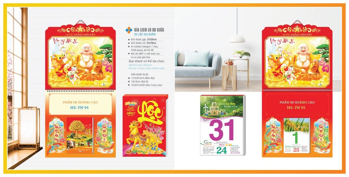 Bìa Lịch Treo Gắn Bloc TPNBIA10 Cung Cấp Lịch Tết Doanh Nghiệp Hà Nội