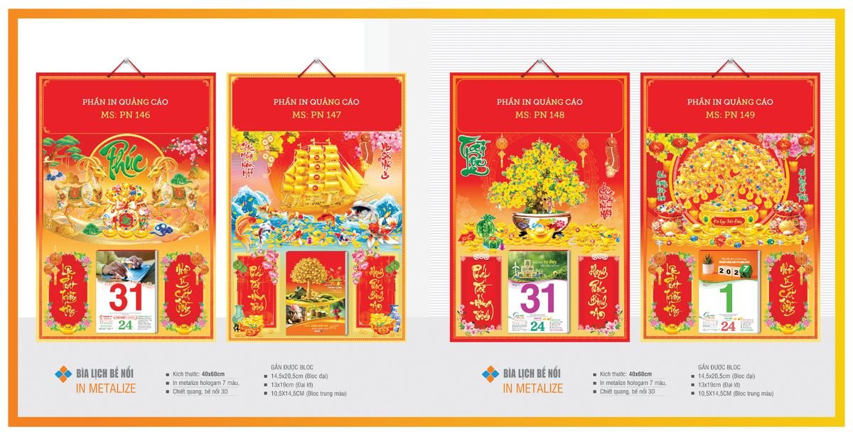 Bìa Lịch Treo Gắn Bloc TPNBIA24 Cung Cấp Lịch Tết Doanh Nghiệp Hà Nội
