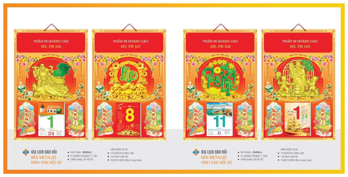 Bìa Lịch Treo Gắn Bloc TPNBIA29 Cung Cấp Lịch Tết Doanh Nghiệp Hà Nội