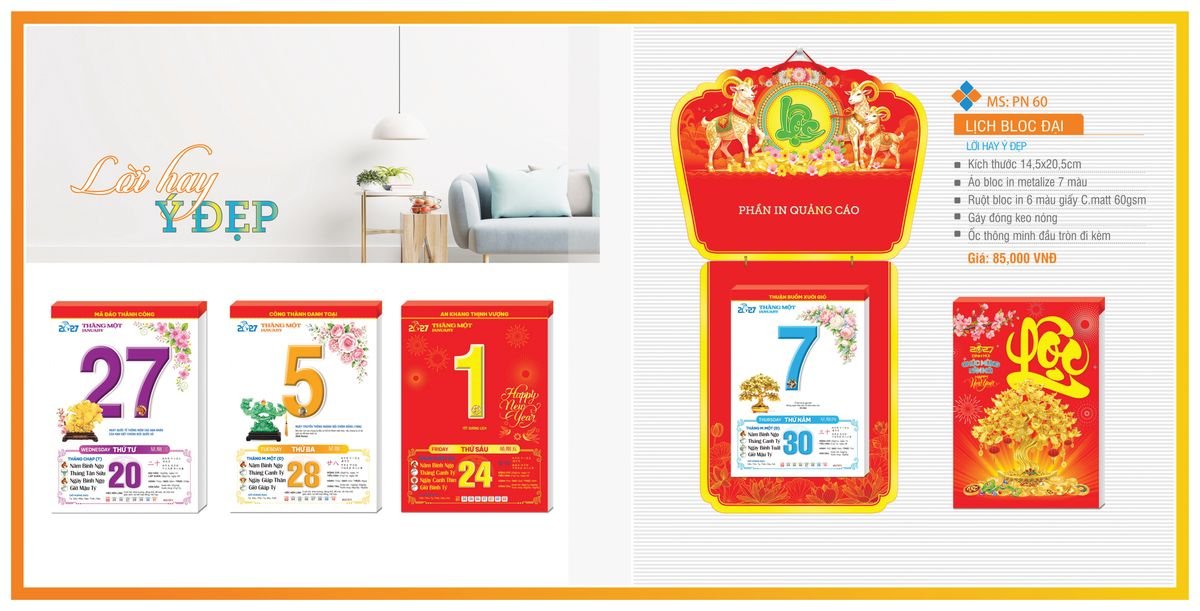 Lịch Bloc TPN 2027 TPNBLOC67 Cung Cấp Lịch Tết Doanh Nghiệp Hà Nội
