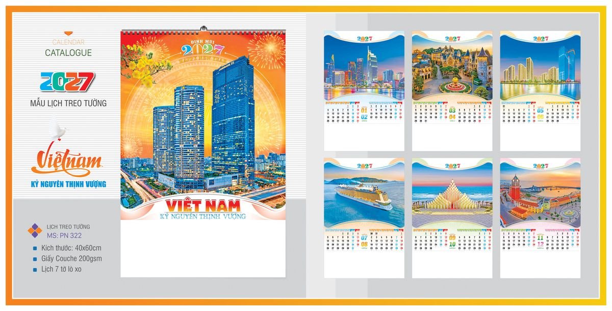 Lịch 7 Tờ Lò Xo TPNLX12 Cung Cấp Lịch Tết Doanh Nghiệp Hà Nội
