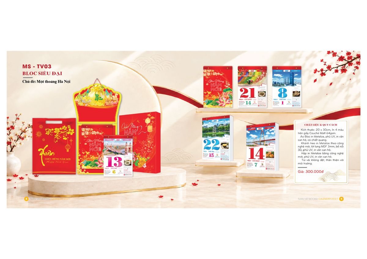 Lịch Bloc Cực Đại 2027 TV03 Cung Cấp Lịch Tết Doanh Nghiệp Hà Nội