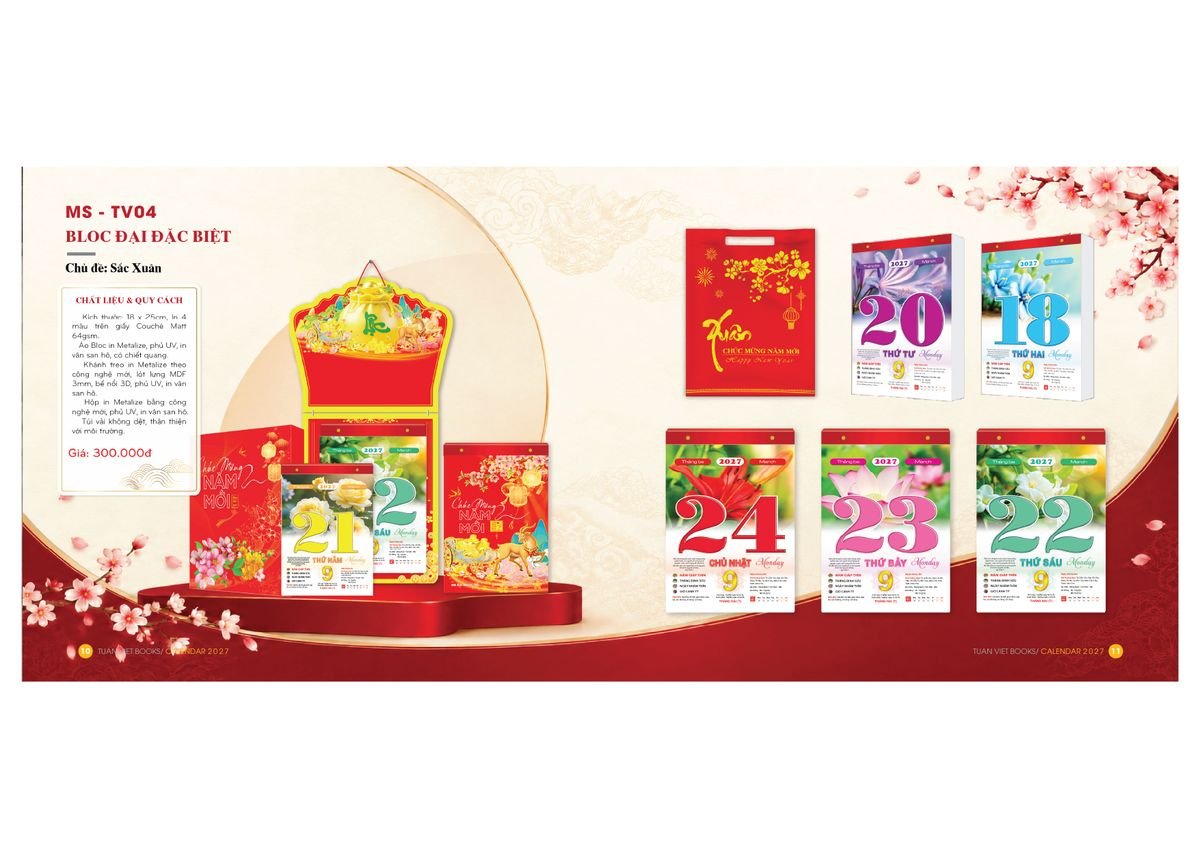 Lịch Bloc Cực Đại 2027 TV04 Cung Cấp Lịch Tết Doanh Nghiệp Hà Nội