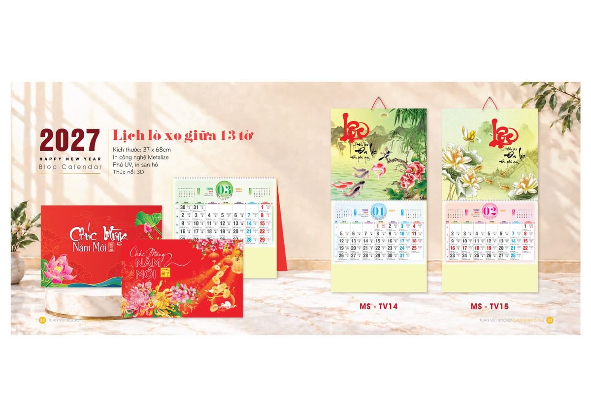 Lịch Bloc Cực Đại 2027 TV10 Cung Cấp Lịch Tết Doanh Nghiệp Hà Nội