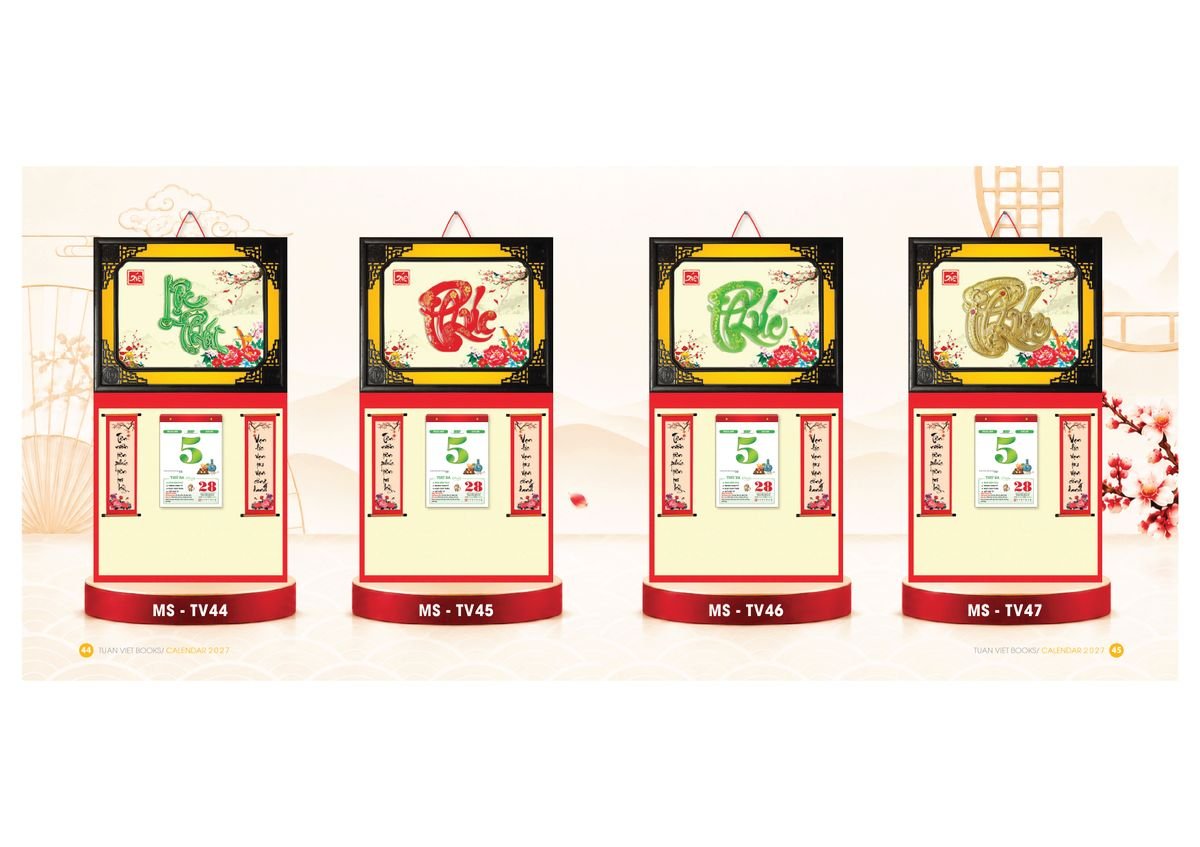 Lịch Bìa Treo Gắn Bloc 2027 TV23 Cung Cấp Lịch Tết Doanh Nghiệp Hà Nội