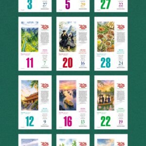 Lịch Bloc 2027 VHVN Mẫu VHVN-06 (29 x 41 cm) Cung Cấp Lịch Tết Doanh Nghiệp Hà Nội