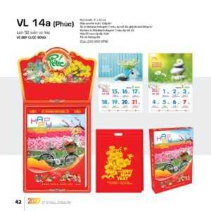 Lịch 52 Tuần 2027 VL Mẫu VL15 (31 x 42 cm) Cung Cấp Lịch Tết Doanh Nghiệp Hà Nội in logo doanh nghiệp quà tặng Tết tại Quà Tặng Miền Bắc