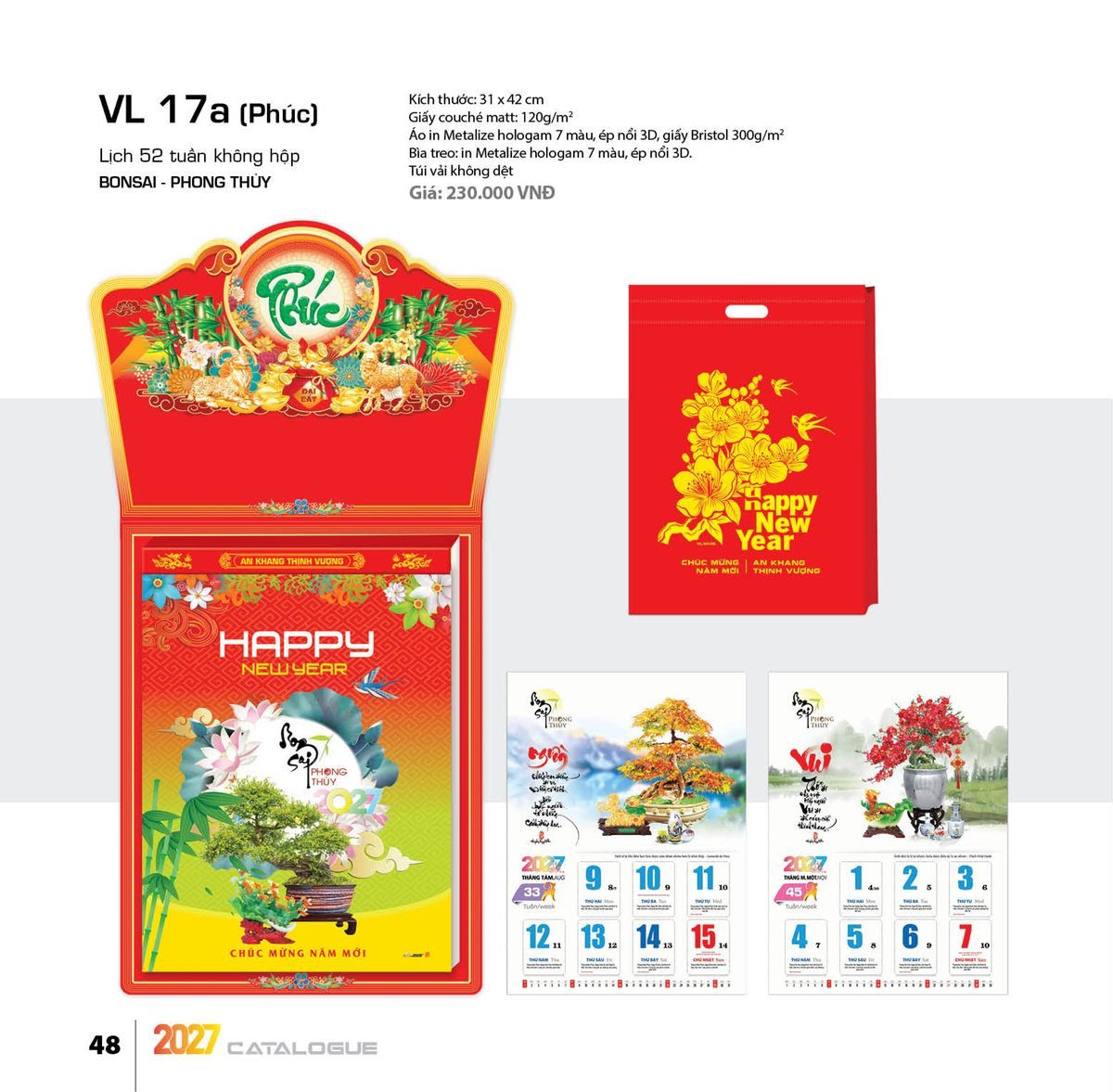 Lịch 52 Tuần 2027 VL Mẫu VLLB01 (31 x 42cm) Cung Cấp Lịch Tết Doanh Nghiệp Hà Nội Lịch 52 Tuần 2027 VL Mẫu VLLB01 (31 x 42cm) Cung Cấp Lịch Tết Doanh Nghiệp Hà Nội in logo doanh nghiệp quà tặng Tết tại Quà Tặng Miền Bắc