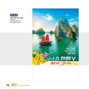 Lịch Bloc 2027 VL Mẫu VLLT03 - Cảnh Đẹp Việt Nam (40 x 63cm) Cung Cấp Lịch Tết Doanh Nghiệp Hà Nội in logo doanh nghiệp quà tặng Tết tại Quà Tặng Miền Bắc